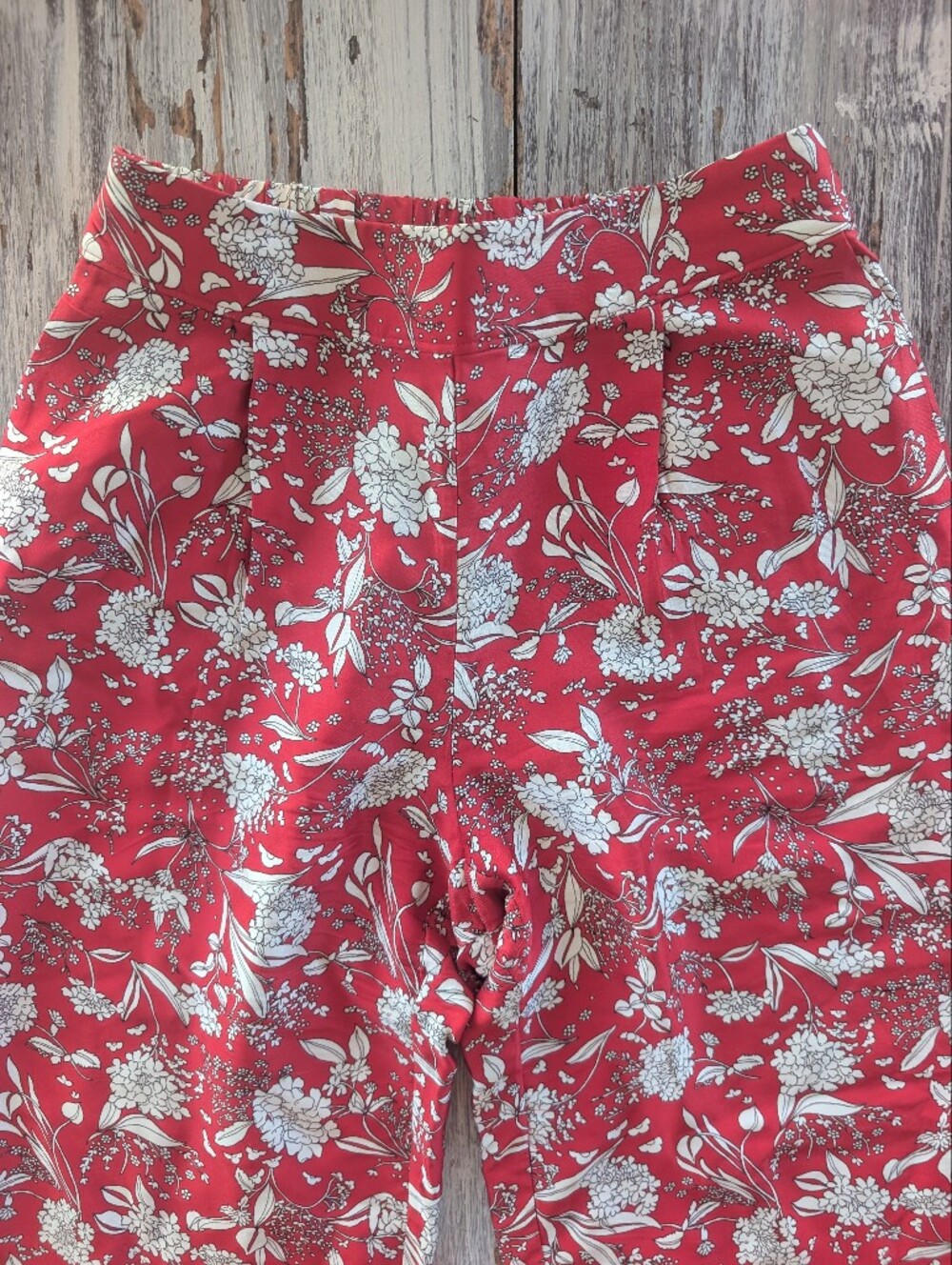 Massimo Dutti Floral Co-Ord Set Tie Front Blouse & Wide Leg Crop Pants Women's 4 - Picture 8 of 9